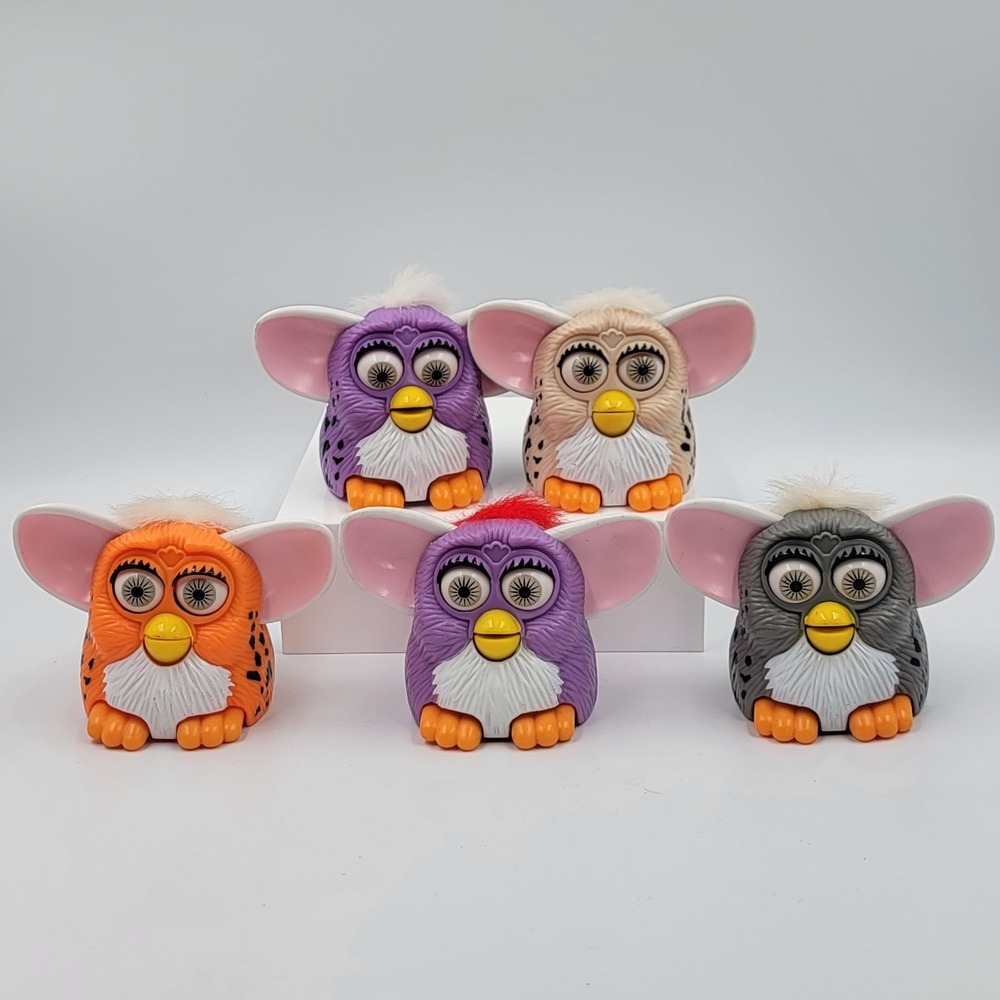 Vintage McDonald's Furby Happy Meal Toys 1998 Mcfurbys Series 4 5pc
